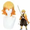 Anime Cosplay Perruque Cosplay - Demon Slayer Agatsuma Zenitsu (Orange Foncé)
