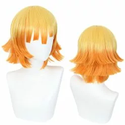 Anime Cosplay Perruque Cosplay - Demon Slayer Agatsuma Zenitsu (Orange Foncé) -Promos Anime Boutique CS 461A3