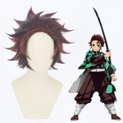 Anime Cosplay Perruque Cosplay - Demon Slayer Kamado Tanjiro