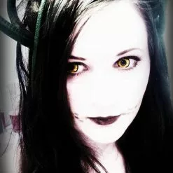 Fantasmagorique Phantasee Blanc Noir Sclera Contacts Medusa -Promos Anime Boutique Dolly Eye Twilight Yellow Greek Medusa Brenna Owen