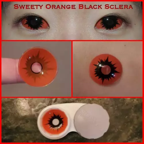 Cherie Sweety Orange Noir Contacts Sclera 2 Cherie Sweety Orange Noir Contacts Sclera – Image 2