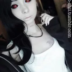 Fantasmagorique Phantasee Rouge Noir Sclera Contacts Tokyo Ghoul - Red Ghoul/Gremlin -Promos Anime Boutique Phantasee Sclera Gremlin ichigochii b