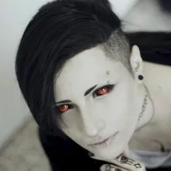 Flash Rouge Noir Sclera Contacts Tokyo Ghoul - Red Ghoul/Gremlin -Promos Anime Boutique gremlin sclera lenses okumatsuoka.cos a